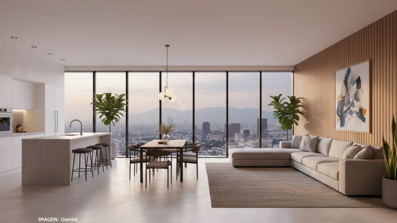 Departamento del mercado inmobiliario residencial en México.