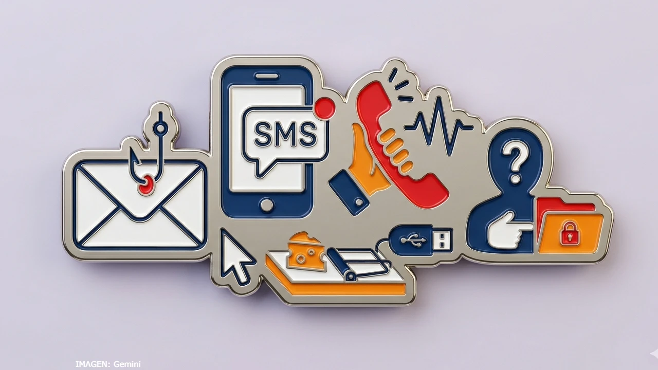 En el phishing los ciberdelincuentes envían correos electrónicos que suplantan a instituciones legítimas.