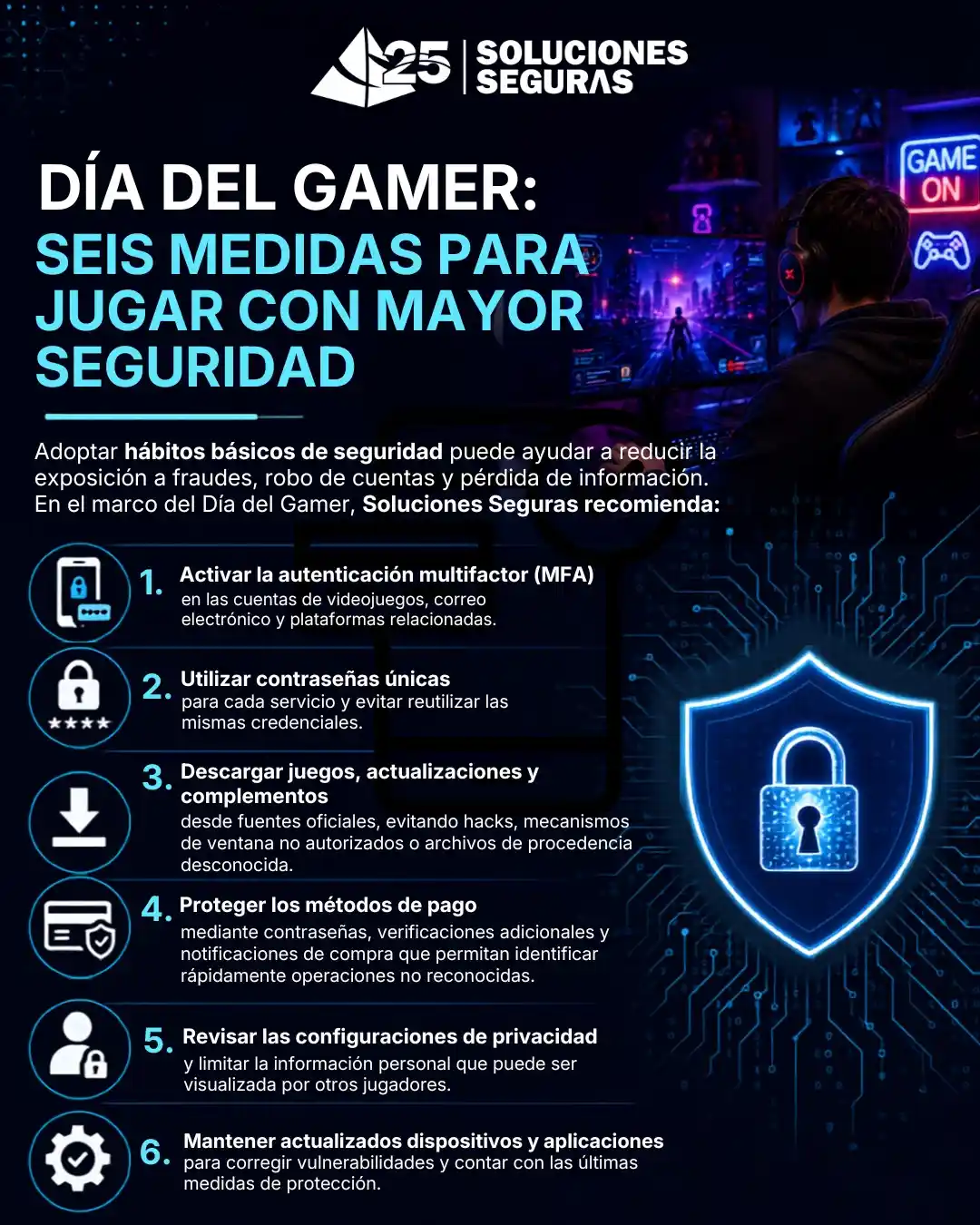 En el caso de ciberseguridad para gamers relacionada con niños y adolescentes, el acompañamiento de padres y adultos responsables cobra especial relevancia